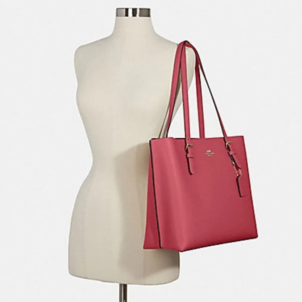 Coach Mollie Tote Gold/Strawberry Haze - Picture 4 of 16